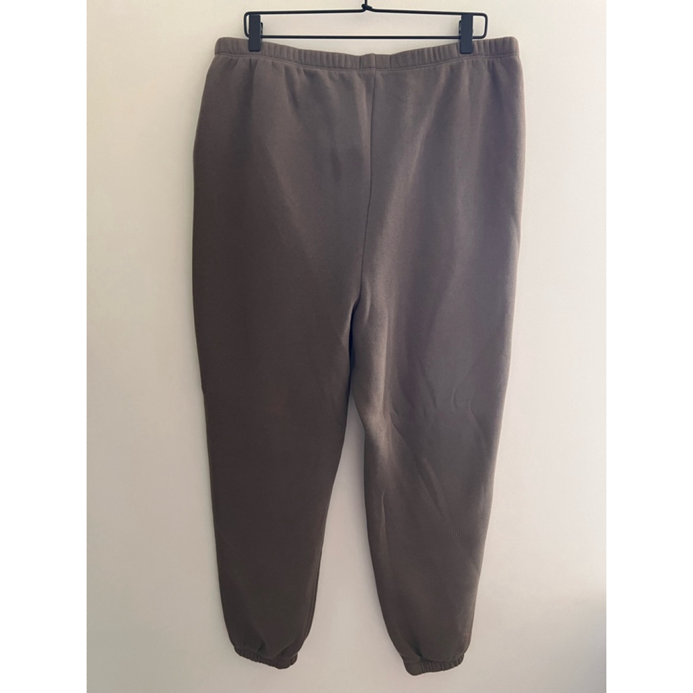 Nuuds Vintage Fleece Joggers Sweatpants‎ XXL Brown Mocha Pockets Comfort Soft